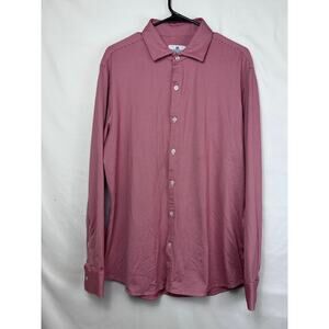 Mizzen + Main Women's Size XL Red/White Mini Check Long Sleeve Button Up Shirt